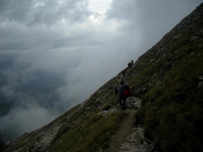 018-Im Latemar - Abstieg im Starkregen zum Oberholz
